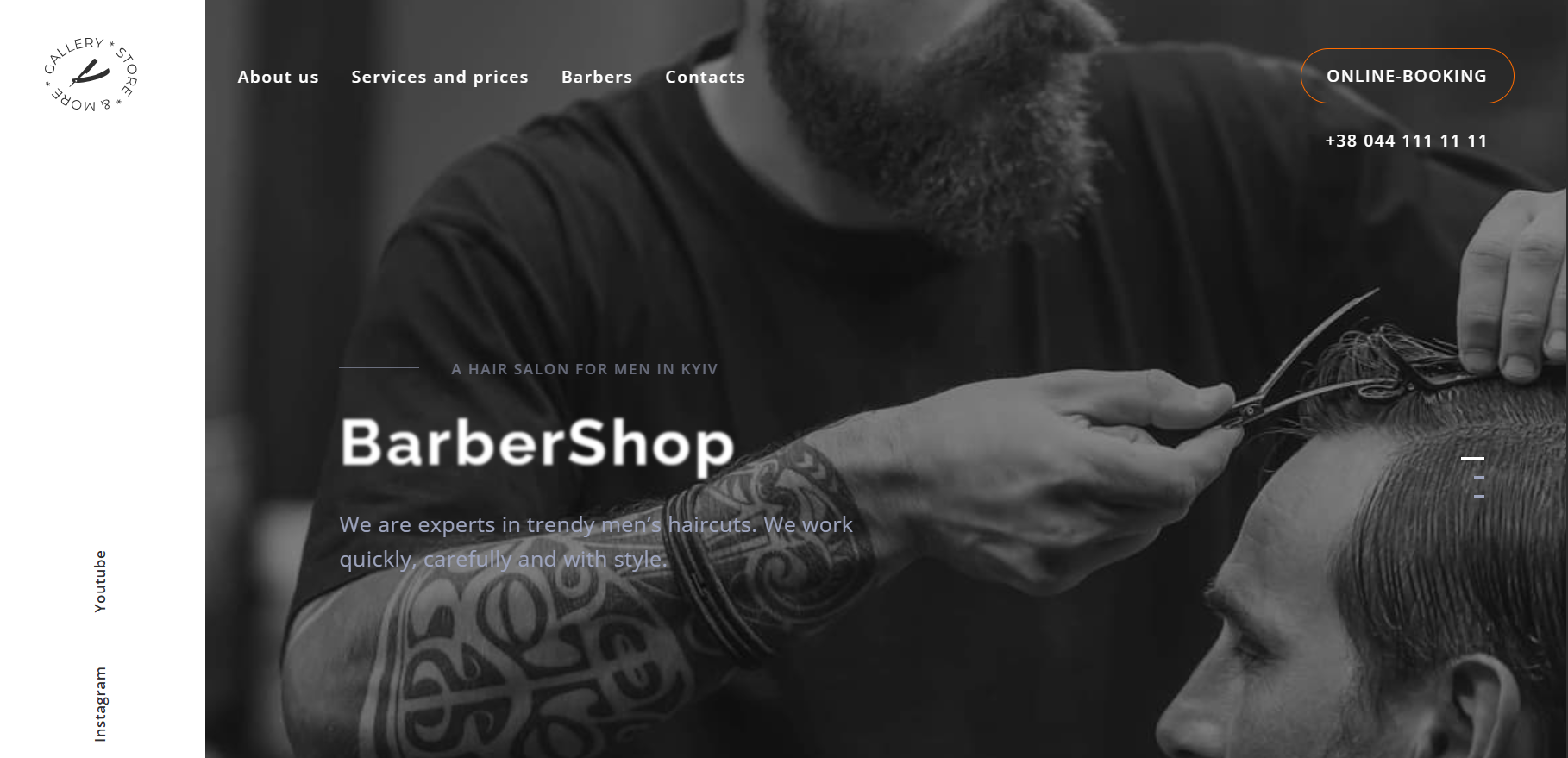 Portada del sitio de Barber Shop